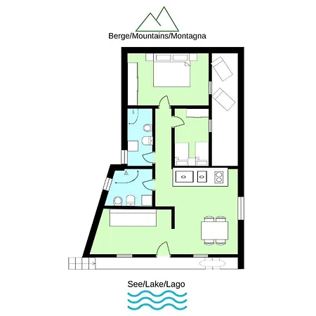 Appartement Giardino Di Maria - Tulipano Panoramawohnung Vercana